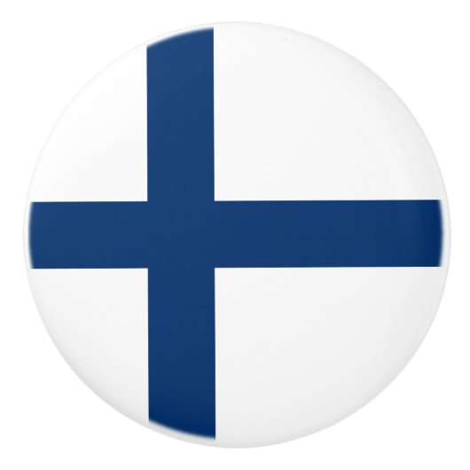 Finland Vlag Keramische Knop (Voorkant)