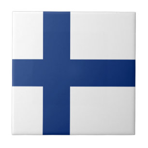 Finland - Vlag keramische tegel Tegeltje