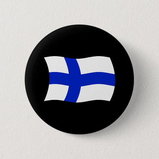 Finland Vlag Knop Ronde Button 5,7 Cm (Voorkant)