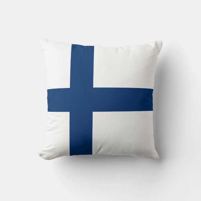 Finland Vlag Kussen (Voorkant)