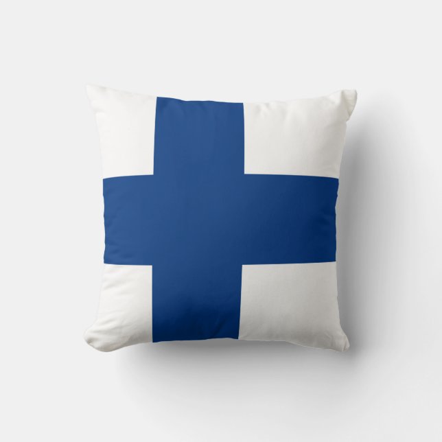 Finland Vlag Kussen (Voorkant)