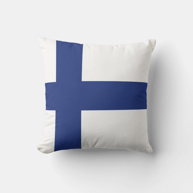 Finland Vlag Kussen (Voorkant)