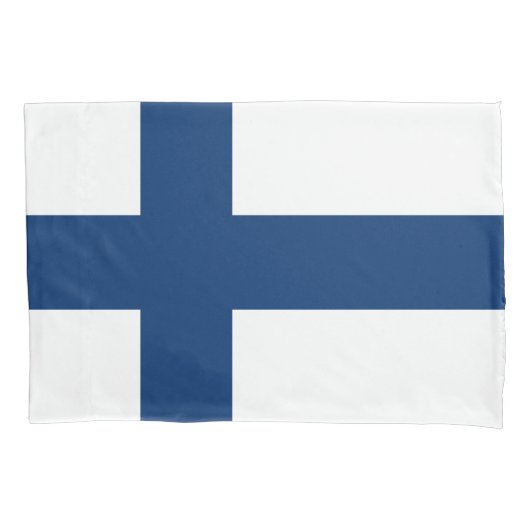 Finland Vlag Kussensloop (Voorkant)