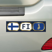 Finland Vlag Land Code Bumpersticker (Op auto)
