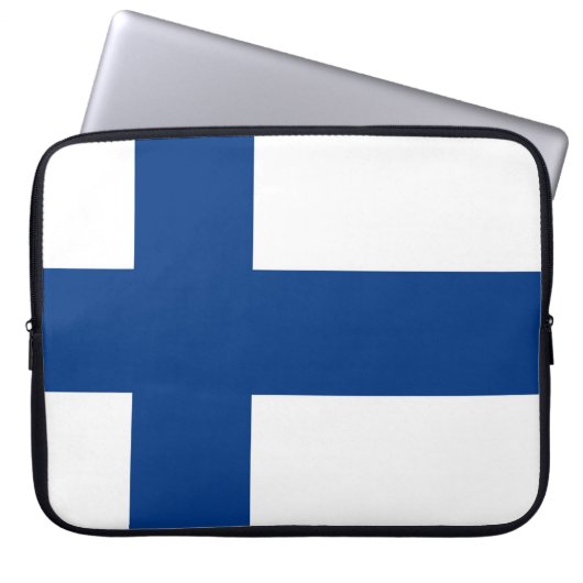 Finland Vlag Laptop Sleeve (Voorkant)