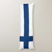 Finland Vlag Lichaamskussen (Achterkant (Verticaal))