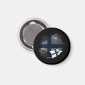 Finland vlag magneet (Voorkant / Achterkant)