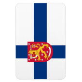 Finland Vlag Magneet - Kruis & Wapens (Verticaal)