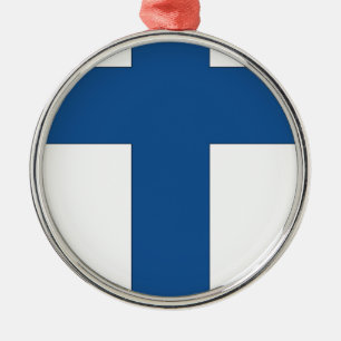 Finland Vlag Metalen Ornament
