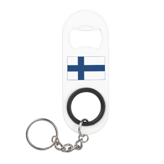 Finland Vlag Mini Flessenopener (Voorkant)