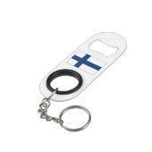 Finland Vlag Mini Flessenopener (Achterkant Gekanteld)
