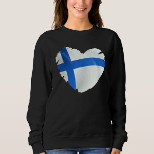 Finland Vlag Op Hartvorm Fins Finland   Trui