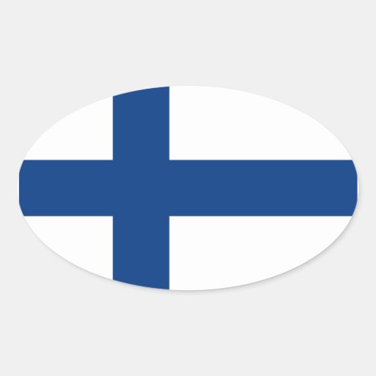 Finland - Vlag ovaal sticker (Voorkant)