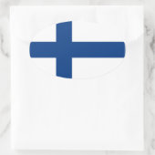 Finland - Vlag ovaal sticker (Tas)