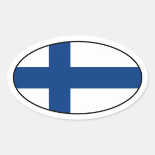 Finland - Vlag ovaal sticker
