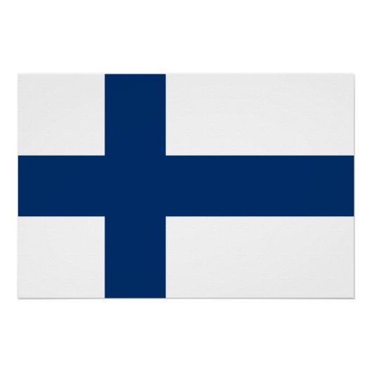 Finland Vlag Perfect Poster (Voorkant)