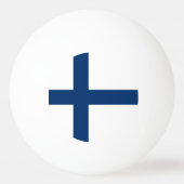 Finland Vlag Pingpongbal (Achterkant)