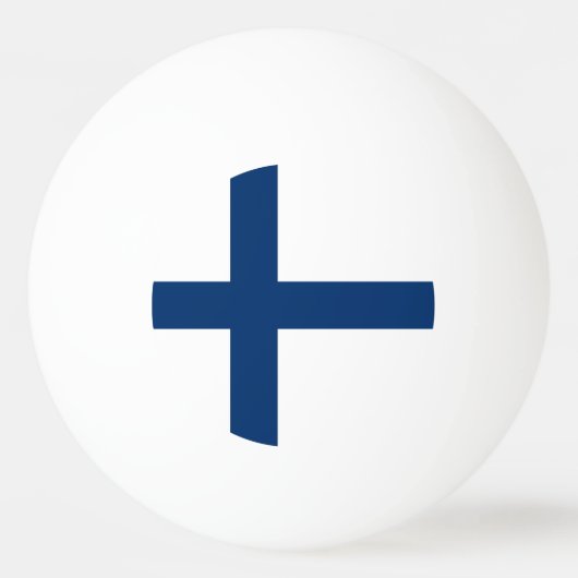 Finland Vlag Pingpongbal (Voorkant)