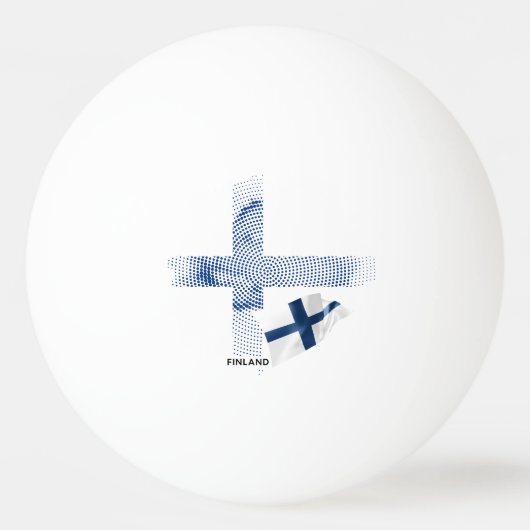 Finland vlag pingpongbal (Voorkant)