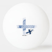 Finland vlag pingpongbal (Achterkant)