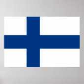 Finland vlag poster (Voorkant)