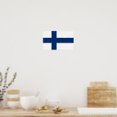 Finland Vlag Poster (Keuken)