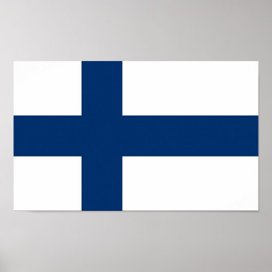Finland Vlag Poster (Voorkant)