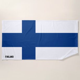 Finland Vlag Prachtig Patriottisch Strandlaken