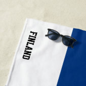 Finland Vlag Prachtig Patriottisch Strandlaken (In situ)