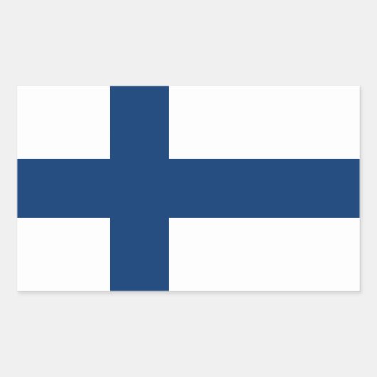 Finland Vlag Rechthoekige Sticker (Voorkant)