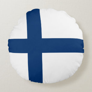 Finland Vlag Rond Kussen