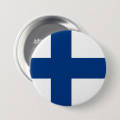 Finland Vlag Ronde Button 7,6 Cm (Voorkant /achterkant)
