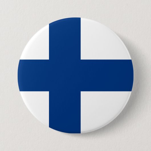 Finland Vlag Ronde Button 7,6 Cm (Voorkant)