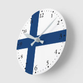 Finland Vlag Ronde Klok (Hoek)