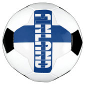Finland Vlag Schattig Patriottisch Voetbal (Gedraaid)