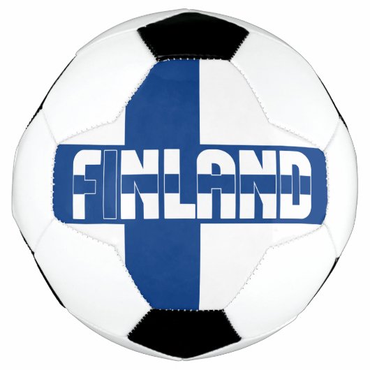Finland Vlag Schattig Patriottisch Voetbal (Voorkant)