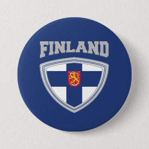 Finland Vlag Schild & Embleem Ronde Button 7,6 Cm