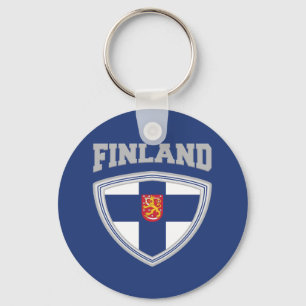 Finland Vlag schild & embleem Sleutelhanger