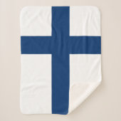 Finland Vlag Sherpa Deken (Voorkant)