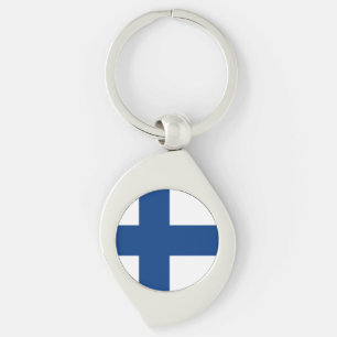 Finland Vlag Sleutelhanger