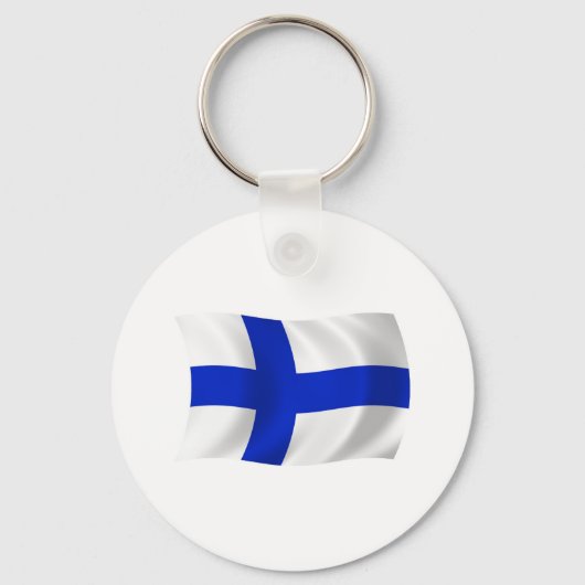 Finland Vlag Sleutelhanger (Voorkant)