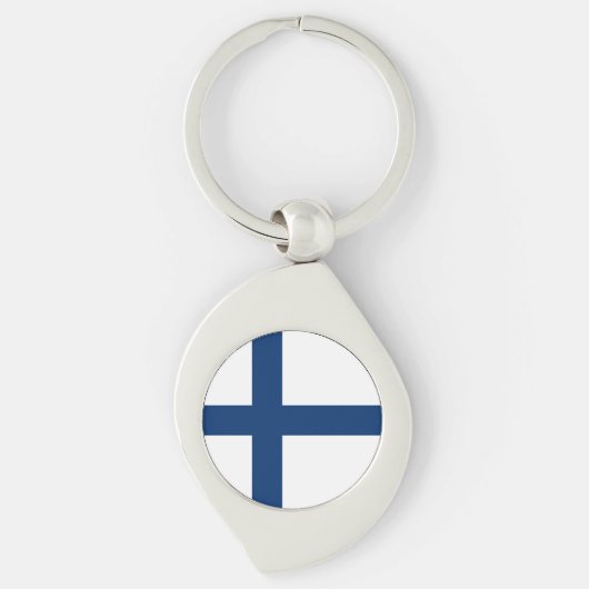 Finland Vlag Sleutelhanger (Voorkant)