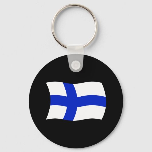 Finland Vlag Sleutelhanger (Voorkant)