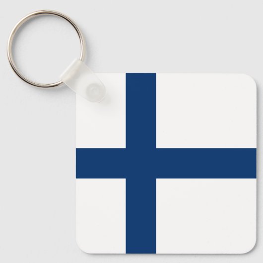 Finland Vlag Sleutelhanger (Voorkant)