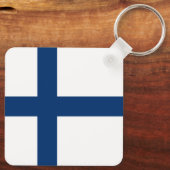 Finland Vlag Sleutelhanger (Achterkant)