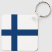 Finland Vlag Sleutelhanger (Achterkant)