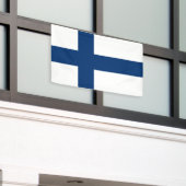 Finland Vlag Spandoek (Buitenkant Gebouw)