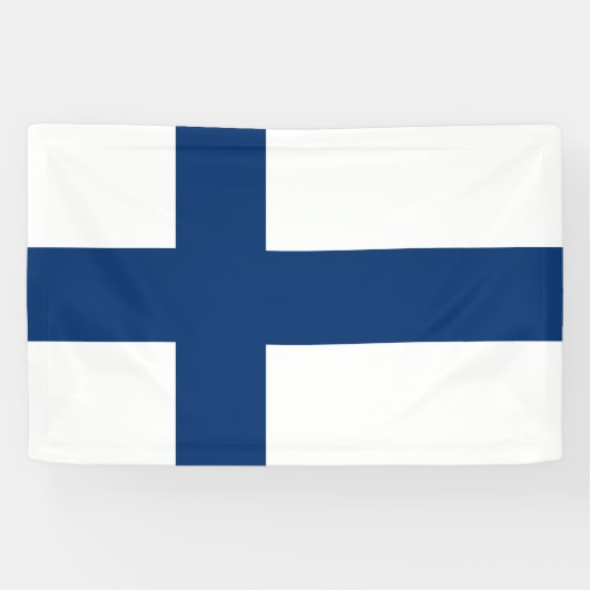 Finland Vlag Spandoek (Horizontaal)