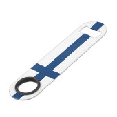Finland Vlag Speed Flessenopener (Voorkant Gekanteld)
