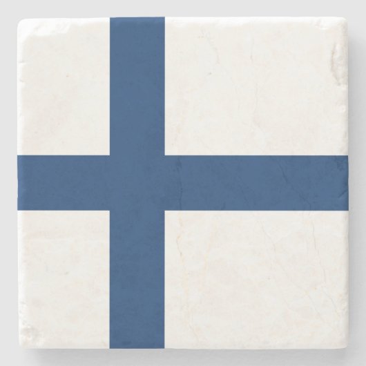 Finland Vlag Stenen Onderzetter (Voorkant)